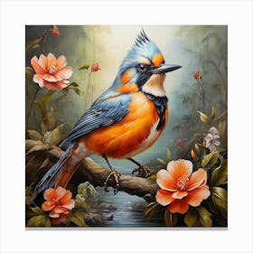 Bird In The Forest Canvas Print