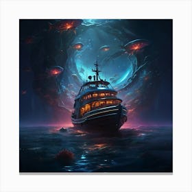 Ship In The Ocean 1 Canvas Print