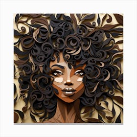 Afro Haired Woman 7 Canvas Print