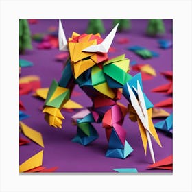 origami wolverine Canvas Print