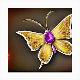 Gold Butterfly Canvas Print
