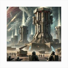 Venusian Enclave Defensive Towers Converted Canvas Print