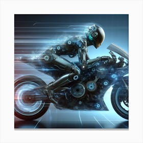 Futuristic Motorcycle t- shirt Canvas Print