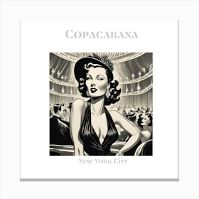 40s Copacabana Showgirl Canvas Print