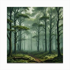 Foggy Forest 5 Canvas Print