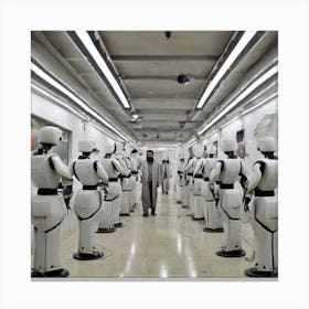 Robots In A Factory 5 Canvas Print