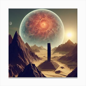 Planet In The Desert Canvas Print