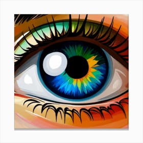 Colorful Eye Canvas Print