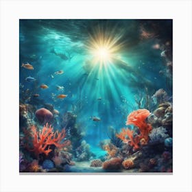 Underwater Seascape 1 Canvas Print