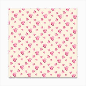 Pink Hearts 1 Canvas Print