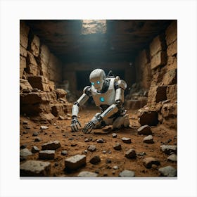 Robot In The Desert 1 Canvas Print