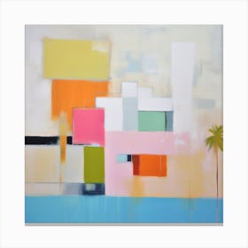 Vibrant Minimalistic House 1 Canvas Print