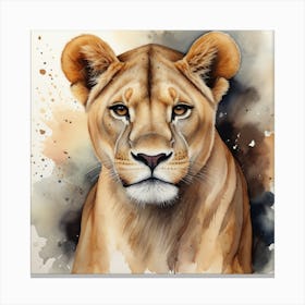 cute adorable A lioness Canvas Print