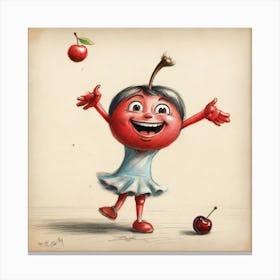 Cherry Girl Canvas Print