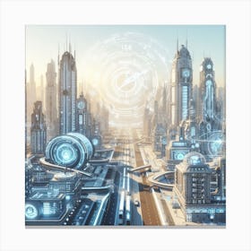 Futuristic City 80 Canvas Print