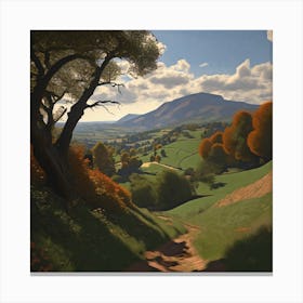 Valley In Autumn Canvas Print