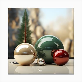 Christmas Ornaments 4 Canvas Print