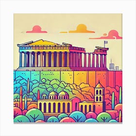 Acropolis Of Athens 2 Canvas Print