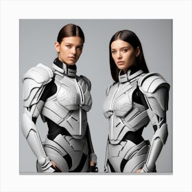 Models From The Future International Award Winning Photography, Wearing Brand Futuristic Armor Exoskeletons Canvas Print