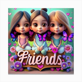 Happy friendship day  Canvas Print