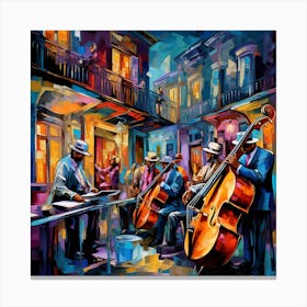New Orleans Street Musicians 1 Canvas Print