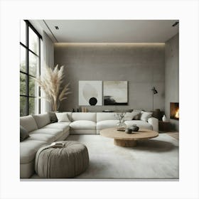 Modern Living Room 118 Canvas Print