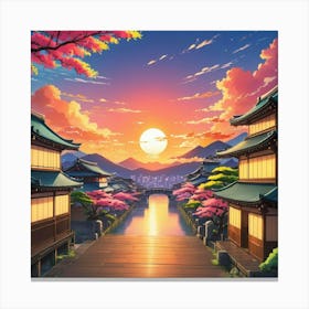 Japanese Landscape Canvas Print