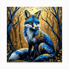 Fox In The Forest 4 Canvas Print