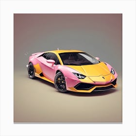 Pink Lamborghini Canvas Print