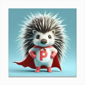Hedgehog Superhero Canvas Print