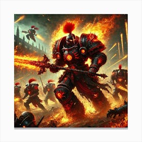 Flame Berserkers Capabilities Crimson Zealots Canvas Print