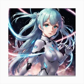 Anime Girl In Space Canvas Print