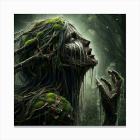 Woman In The Forest Canvas Print