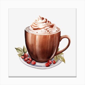 Hot Chocolate With Whipped Cream 8 Canvas Print