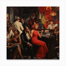 Night At The Jazz Club Canvas Print