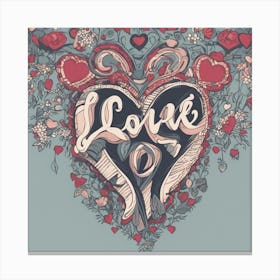 Love In A Heart Canvas Print