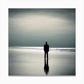 Man Standing On The Beach Canvas Print