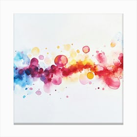 Watercolor Splashes Watercolor Illustration Canvas Print