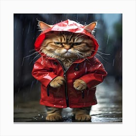 Rainy Day Cat Canvas Print