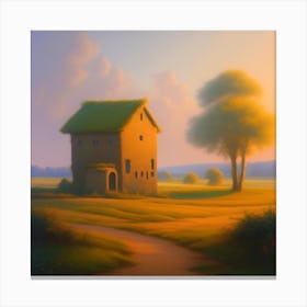 House In The Countryside 1 Canvas Print