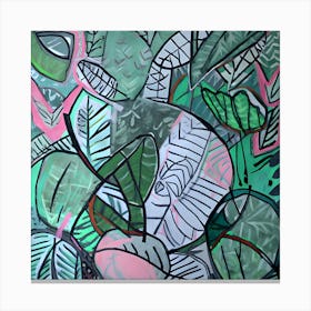 Tropical Jungle Abstract 1 Canvas Print