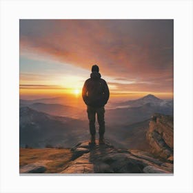Sunrise from the mountain 1 Canvas Print