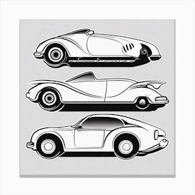 Three Classic Cars Canvas Print