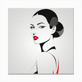 Portrait Of A Woman - modern art Canvas Print