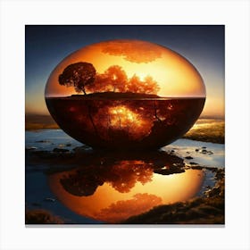 Ball In The Water Canvas Print