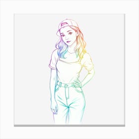 Rainbow Girl 2 Canvas Print