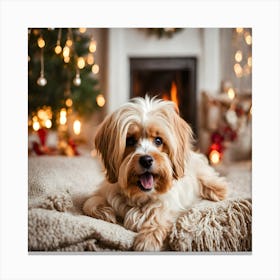 Christmas Dog Canvas Print