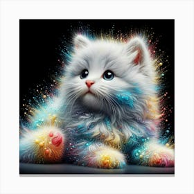 Colorful Kitten 1 Canvas Print