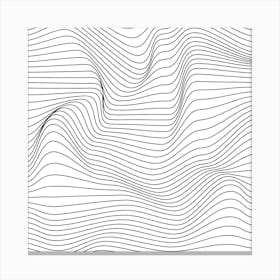 Abstract Wavy Lines Background Canvas Print