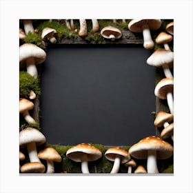 Frame Of Mushrooms 9 Canvas Print